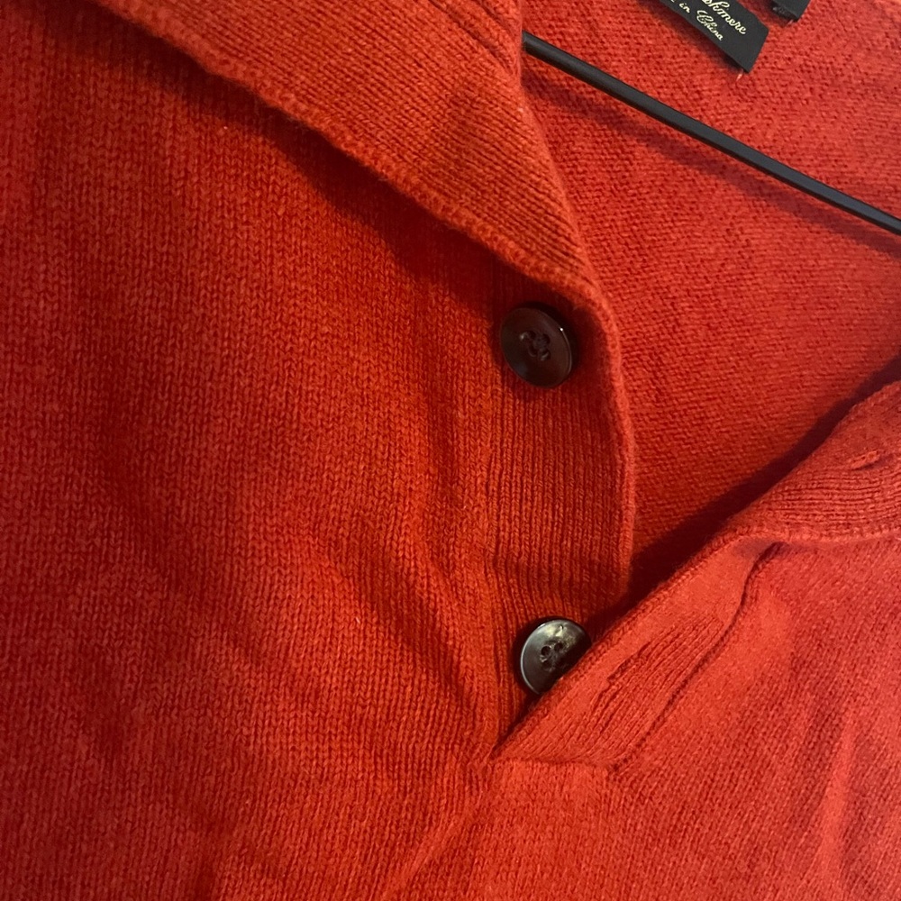 Massimo Dutti Red Zip Up Sweater - Picture 3 of 3